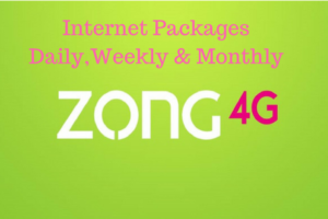Zong Internet Packages 2022 