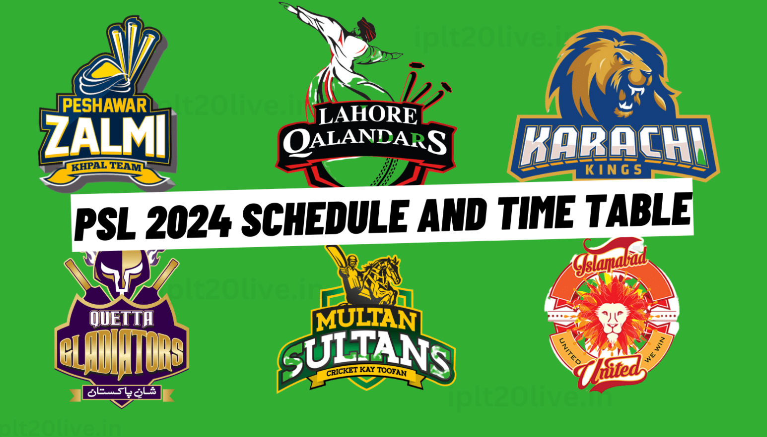 PSL Schedule 2024 Pakistan Super League PSL 9 Pakistan Networks